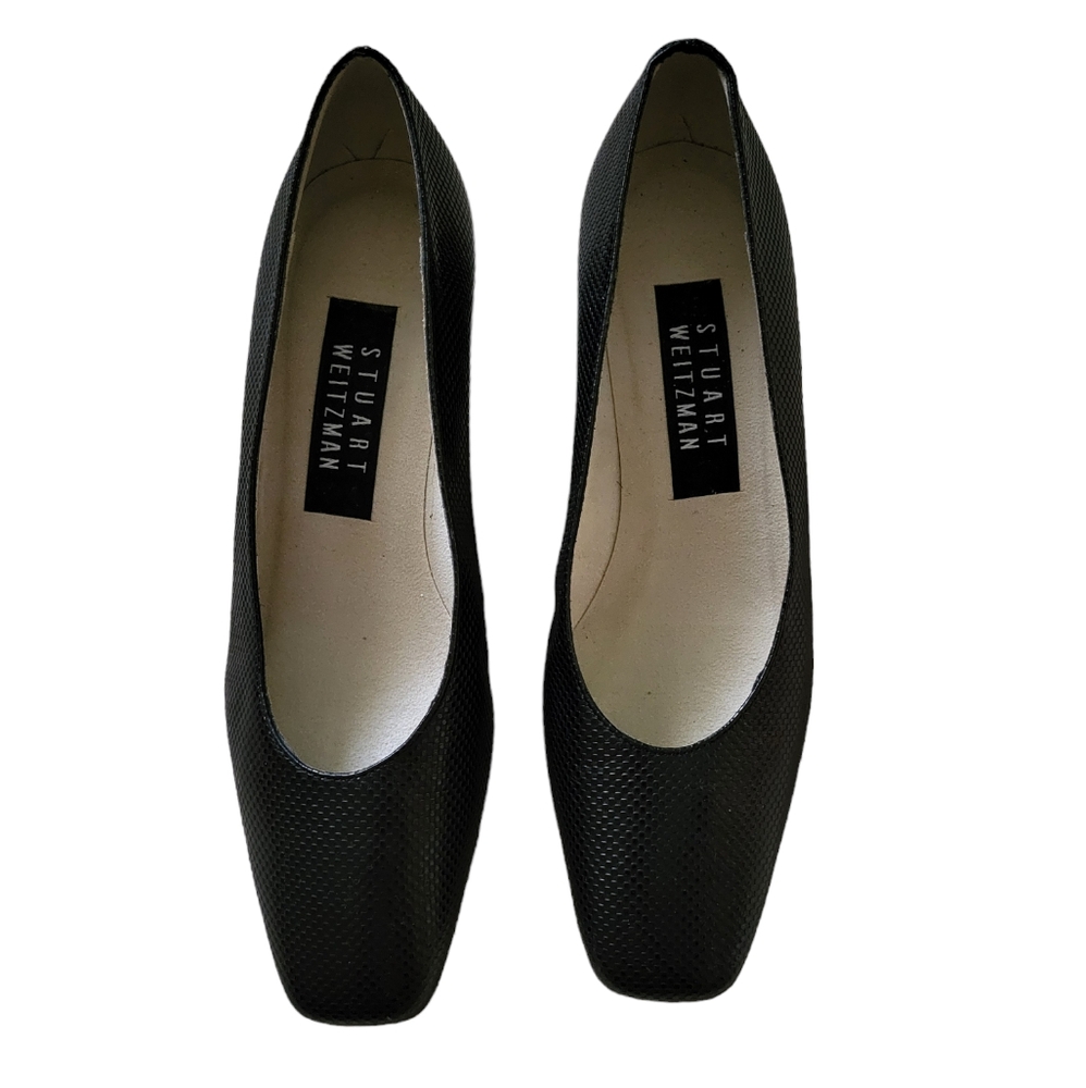 Stuart Weitzman Square Toe Kitten Heels